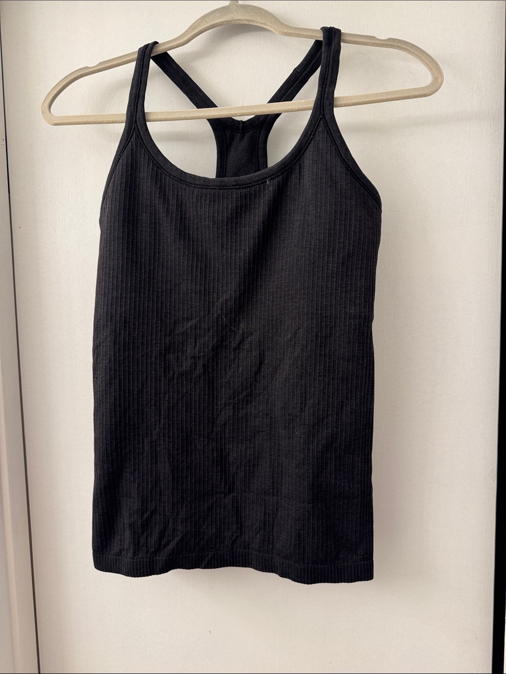 lululemon athletica Black Ribbed Racerback Tank